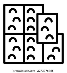 Garden tile icon outline vector. Element surface. Patio ceramic
