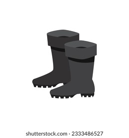 Garden Tool Boots Vector Icon