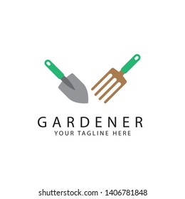 garden tool design logo template