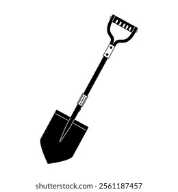 garden tool elements in modern decoration style, garden tool-themed vector illustration. Monochrome style.