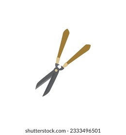 Garden Tool Grass Scissors Vector Icon