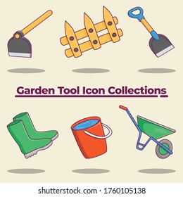 Garden Tool Icon Collections  . This is a Garden Tool Icon Collections . all of this object or assets is separated and ready to editable.