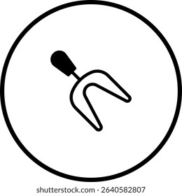 Garden tool icon: Minimalist design for gardening and landscaping applications