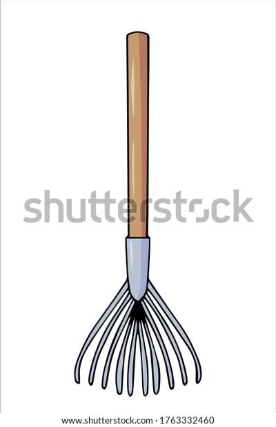 Garden Tool Kit Color Rake Vector Stock Vector (Royalty Free ...
