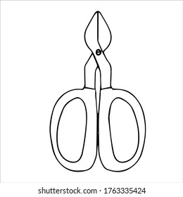 Garden tool kit, garden shears vector illustration isolated on white background