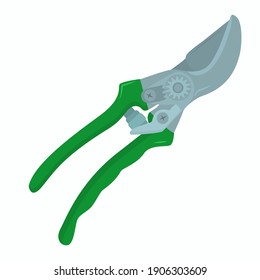 Garden Tool Pruner, On A White Background