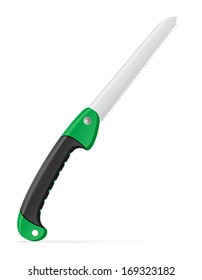garden tool saw vector illustration isolated on white background