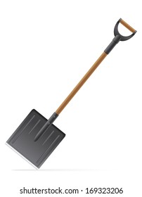 garden tool shovel vector illustration isolated on white background