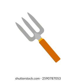 Garden tool with a sturdy handle ready for outdoor planting tasks