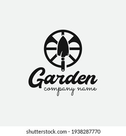 garden tool symbol logo vector design
