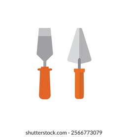 Garden tools Equipment vector in white background, hand-drawn vector illustration, colored cartoon doodle icon. Single drawing of trowel, equipment. Element for design