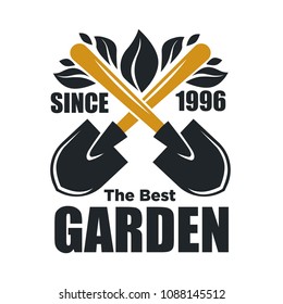 Garden tools for gardening vector icon