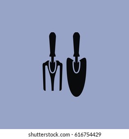 Garden tools icon isolated sign symbol and flat style for app, web and digital design. Vector illustration.