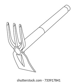 garden tools icon on white background, icon, line, tool