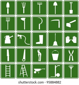 garden tools icons