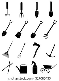 Gardening Tools Doodles Handdrawn Illustration Converted Stock Vector ...