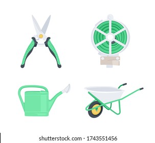 Garden Tools, illustration, icons, set