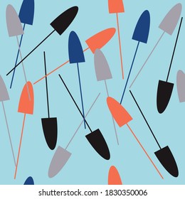 Garden tools pattern, seamless pattern, vector