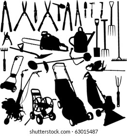 garden tools set 1 - vector