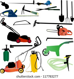 garden tools set - vector