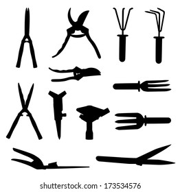 Garden Tools Set. Vector Illustration.