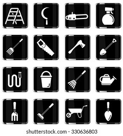 Garden tools simply symbol for web icons