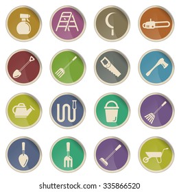 Garden tools simply symbol for web icons