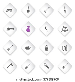 Garden tools simply symbol for web icons
