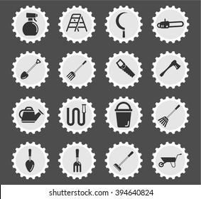 Garden tools simply symbol for web icons