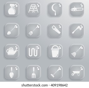 Garden tools simply symbol for web icons