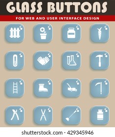 Garden tools simply symbol for web icons