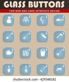 Garden tools simply symbol for web icons