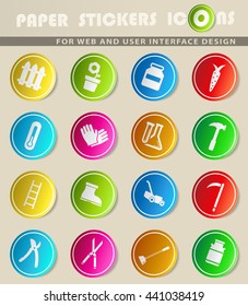 Garden tools simply symbol for web icons