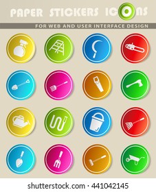 Garden tools simply symbol for web icons