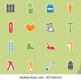 Garden tools simply symbol for web icons