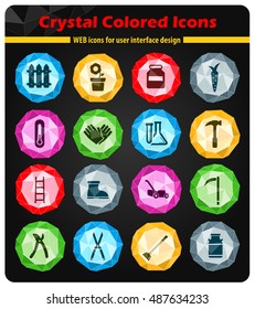 Garden tools simply symbol for web icons
