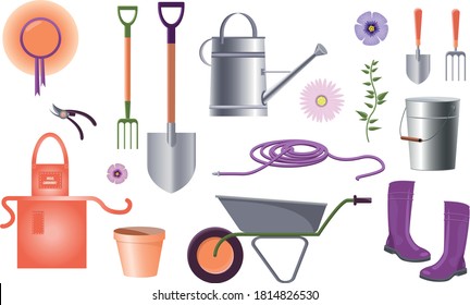 garden tools vector big set