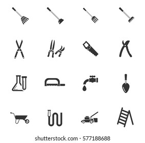 garden tools vector icons for user interface design