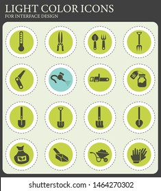 garden tools web icons for user interface design