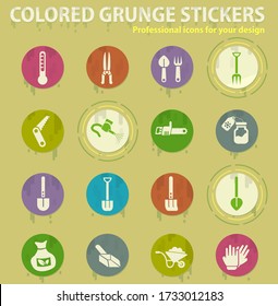 garden tools web icons for user interface design