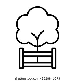 Garden tree icon on white background vector
Vector icon plants and flowers