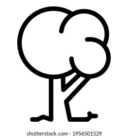 Icono de árbol de jardín. Símbolo del vector del árbol de jardín de contorno para diseño web aislado en fondo blanco