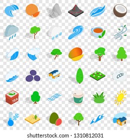 Garden tree icons set. Isometric style of 36 garden tree vector icons for web for any design