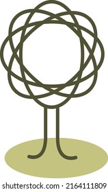 Garden tree, illustration, vector on a white background.