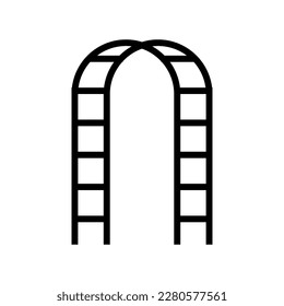 vector de icono de la línea de herramientas de la etiqueta de jardín. signo de la herramienta de la reja de jardín. símbolo de contorno aislado ilustración negra