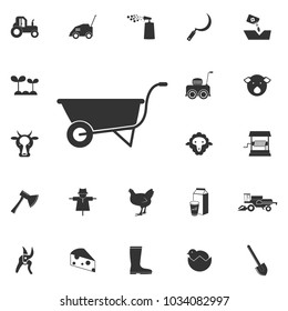 garden trolley icon. Element of farming and garden icons. Premium quality graphic design icon. Signs, outline symbols collection icon for websites, web design, mobile app on white background