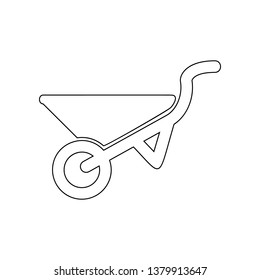 garden trolley icon. Element of Garden for mobile concept and web apps icon. Outline, thin line icon for website design and development, app development