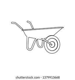 garden trolley icon. Element of Garden for mobile concept and web apps icon. Outline, thin line icon for website design and development, app development