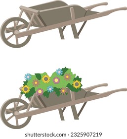 Garden trolley Vector image or clip art