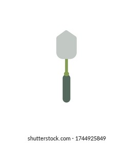 Garden trowel flat vector illustration isolated on a white background.